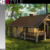 3d модель загородного дома в Подмосковье